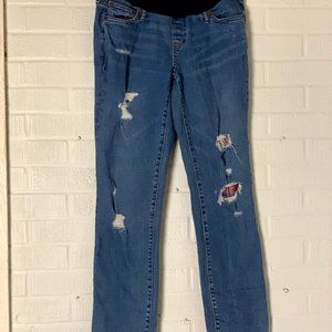 Gap maternity real straight stressed jeans size 29